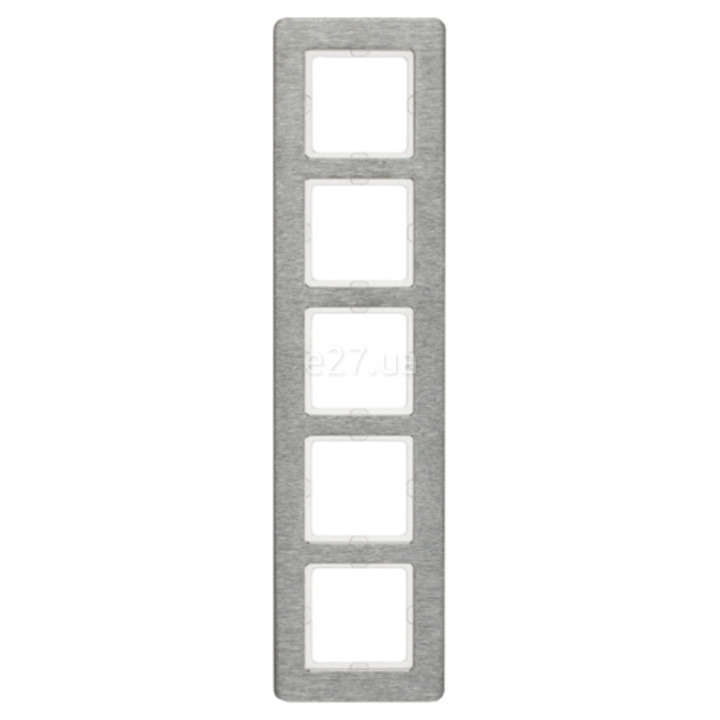 Рамка 5 постів вертикальна Berker 10156083 Q.7, нержавіюча сталь, метал · Berker · berker-10156083