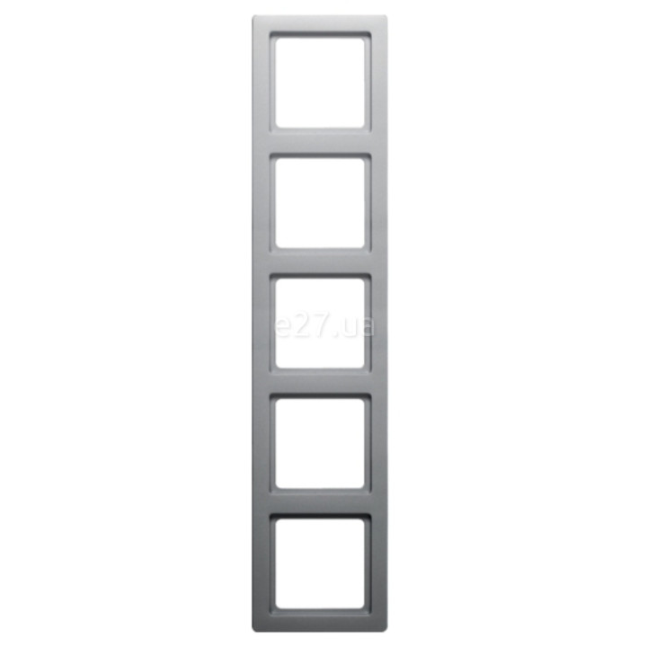Рамка 5 постів Berker 10156084 Q.1, алюміній, пластик · Berker · berker-10156084