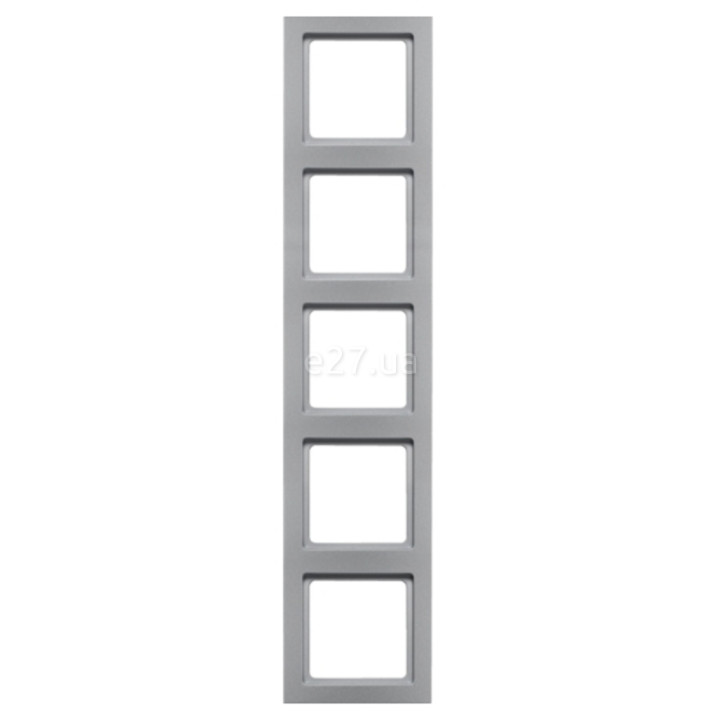 Рамка 5 постів Berker 10156094 Q.3, алюміній, пластик · Berker · berker-10156094