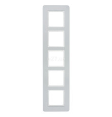 Рамка 5 постів Berker 10156184 Q.7, алюміній, пластик