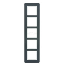 Рамка 5 постів Berker 10156186 Q.7, антрацит, пластик