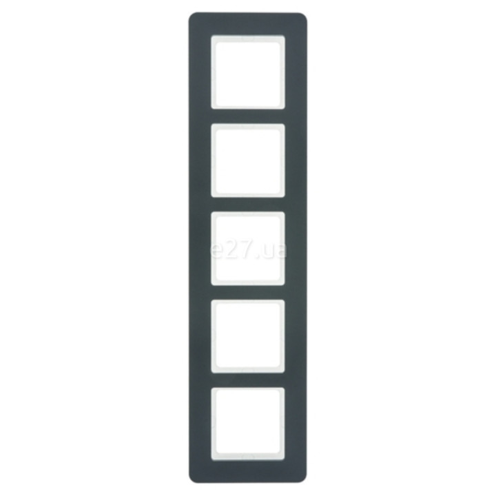 Рамка 5 постів Berker 10156186 Q.7, антрацит, пластик · Berker · berker-10156186