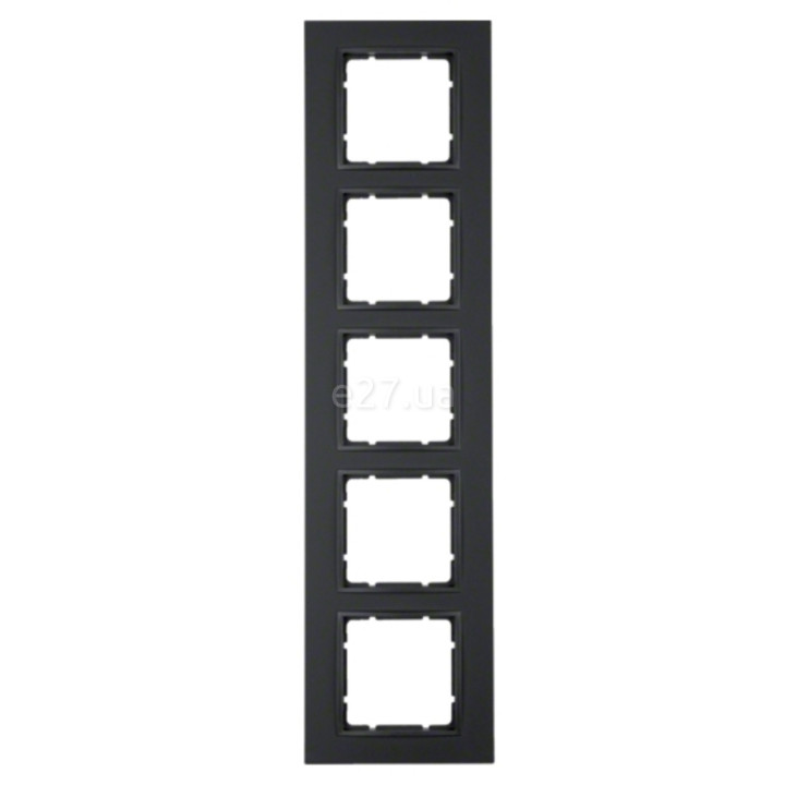 Рамка 5 постів Berker 10156626 B.7, антрацит, пластик · Berker · berker-10156626