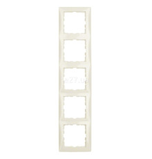 Рамка 5 постів Berker 10158982 S.1, білий, пластик