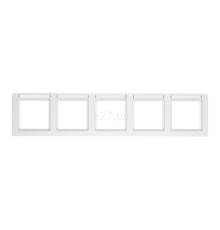 Рамка 5 постів Berker 10256019 Q.1, полярно-білий, пластик