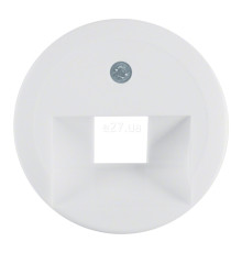 Лицьова панель розетки RJ45 Berker 1407 1930/Glas, полярно-білий, пластик