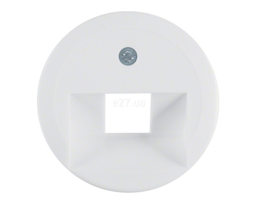 Лицьова панель розетки RJ45 Berker 1407 1930/Glas, полярно-білий, пластик