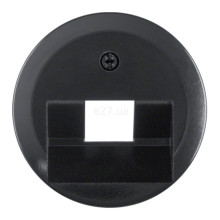 Лицьова панель розетки RJ45 Berker 140701 1930/Glas, чорний, пластик · Berker · berker-140701
