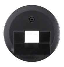 Лицьова панель розетки RJ45 Berker 140701 1930/Glas, чорний, пластик