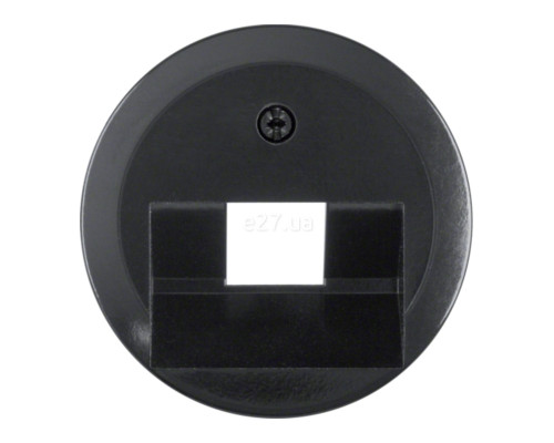 Лицьова панель розетки RJ45 Berker 140701 1930/Glas, чорний, пластик