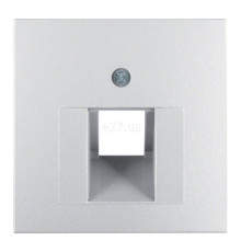 Лицьова панель розетки RJ45 Berker 14071404 S.1/B.3/B.7, алюміній, пластик