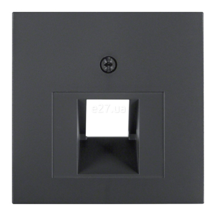 Лицьова панель розетки RJ45 Berker 14071606 S.1/B.3/B.7, антрацит, пластик · Berker · berker-14071606