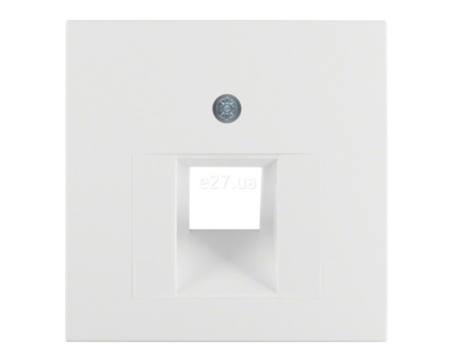 Лицьова панель розетки RJ45 Berker 14071909 S.1/B.3/B.7, полярна білизна матовий, пластик