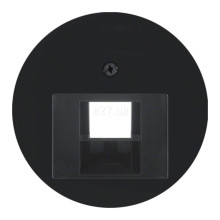 Лицьова панель розетки RJ45 Berker 14072045 R.1/R.3/R.8/R.Classic, чорний, пластик · Berker · berker-14072045