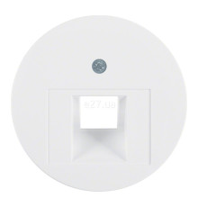 Лицьова панель розетки RJ45 Berker 14072089 R.1/R.3/R.8/R.Classic, полярно-білий, пластик