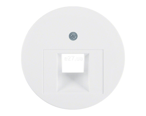 Лицьова панель розетки RJ45 Berker 14072089 R.1/R.3/R.8/R.Classic, полярно-білий, пластик