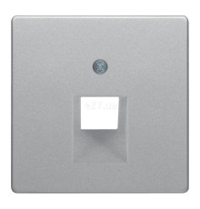 Лицьова панель розетки RJ45 Berker 14076084 Q.1/Q.3/Q.7, алюміній, пластик