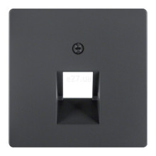 Лицьова панель розетки RJ45 Berker 14076086 Q.1/Q.3/Q.7, антрацит, пластик · Berker · berker-14076086
