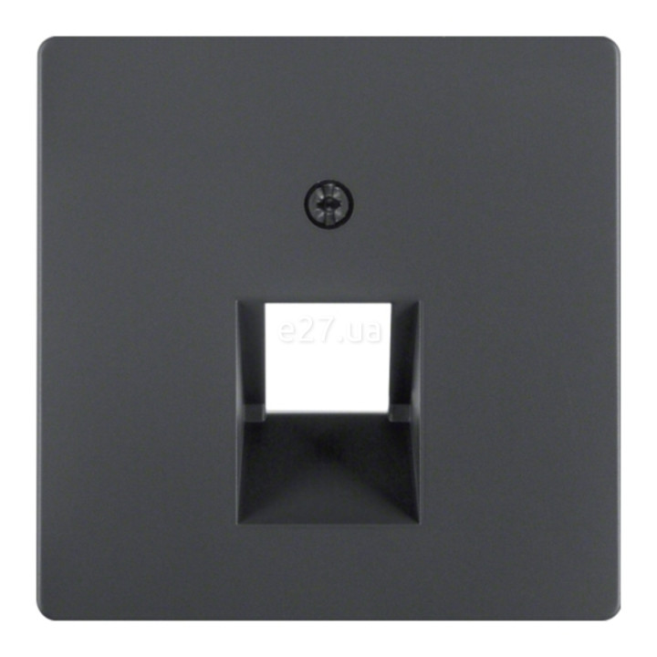 Лицьова панель розетки RJ45 Berker 14076086 Q.1/Q.3/Q.7, антрацит, пластик · Berker · berker-14076086