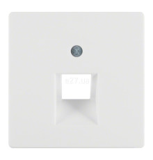 Лицьова панель розетки RJ45 Berker 14076089 Q.1/Q.3/Q.7, полярно-білий, пластик