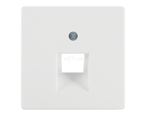 Лицьова панель розетки RJ45 Berker 14076089 Q.1/Q.3/Q.7, полярно-білий, пластик