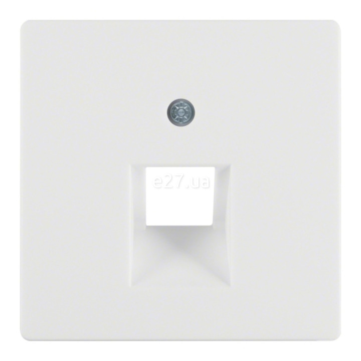 Лицьова панель розетки RJ45 Berker 14076089 Q.1/Q.3/Q.7, полярно-білий, пластик · Berker · berker-14076089