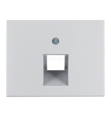 Лицьова панель розетки RJ45 Berker 14077003 K.5, алюміній, метал