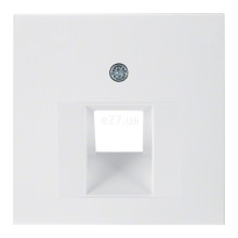 Лицьова панель розетки RJ45 Berker 14078989 S.1/B.3/B.7, полярно-білий, пластик · Berker · berker-14078989