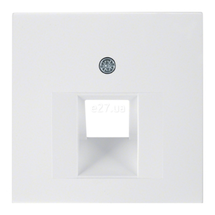 Лицьова панель розетки RJ45 Berker 14078989 S.1/B.3/B.7, полярно-білий, пластик · Berker · berker-14078989