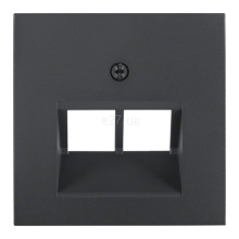 Лицьова панель розетки RJ45 Berker 14091606 S.1/B.3/B.7, антрацит, пластик · Berker · berker-14091606