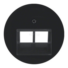 Лицьова панель розетки RJ45 Berker 14092045 R.1/R.3/R.8/R.Classic, чорний, пластик · Berker · berker-14092045