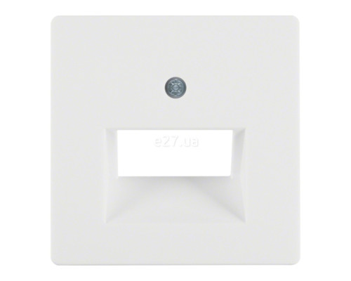 Лицьова панель розетки RJ45 Berker 14096089 Q.1/Q.3/Q.7, полярно-білий, пластик