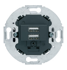 Розетка USB Berker 260215 R.classic/1930/Glas, чорний, для врізного монтажу