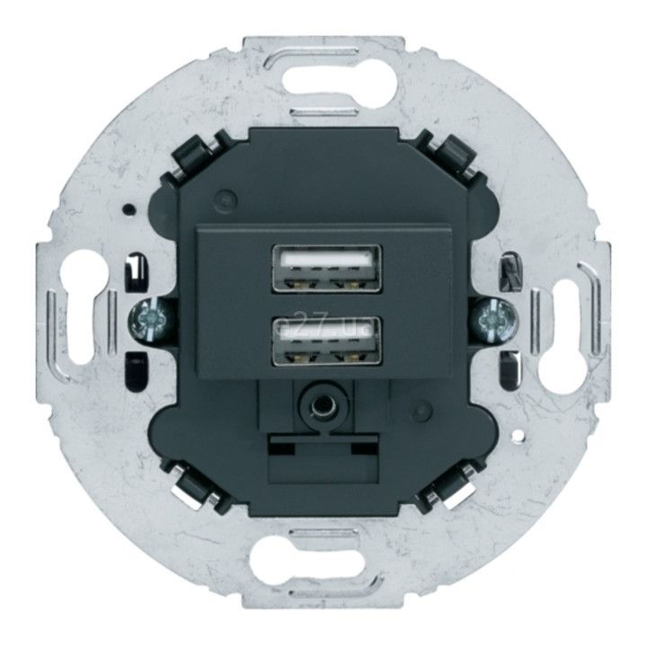 Розетка USB Berker 260215 R.classic/1930/Glas, чорний, для врізного монтажу · Berker · berker-260215