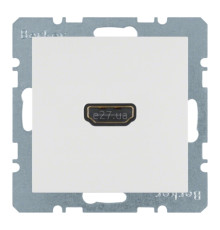 Розетка HDMI Berker 3315421909 S.1/B.3/B.7, полярна білизна матовий, пластик, для врізного монтажу