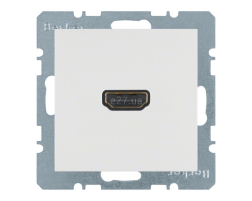 Розетка HDMI Berker 3315421909 S.1/B.3/B.7, полярна білизна матовий, пластик, для врізного монтажу