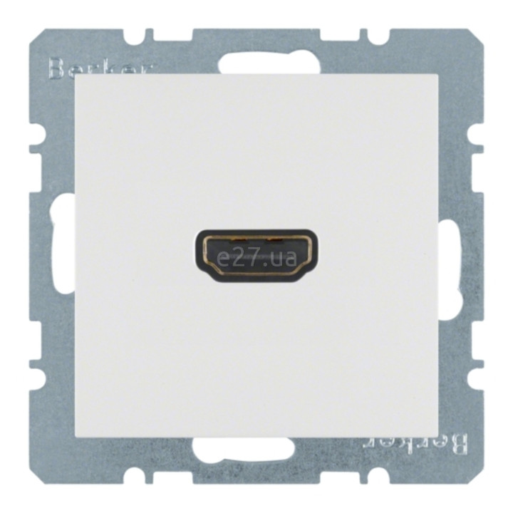 Розетка HDMI Berker 3315421909 S.1/B.3/B.7, полярна білизна матовий, пластик, для врізного монтажу · Berker · berker-3315421909
