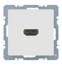 Розетка HDMI Berker 3315426089 Q.1/Q.3/Q.7, полярно-білий, пластик, для врізного монтажу