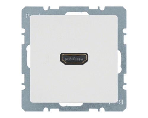Розетка HDMI Berker 3315426089 Q.1/Q.3/Q.7, полярно-білий, пластик, для врізного монтажу