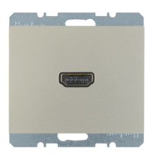 Розетка HDMI Berker 3315427004 K.5, нержавіюча сталь, пластик, для врізного монтажу