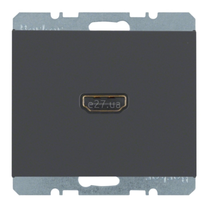 Розетка HDMI Berker 3315427006 K.1, антрацит, пластик, для врізного монтажу · Berker · berker-3315427006