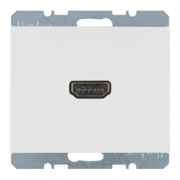 Розетка HDMI Berker 3315427009 K.1, полярно-білий, пластик, для врізного монтажу · Berker · berker-3315427009