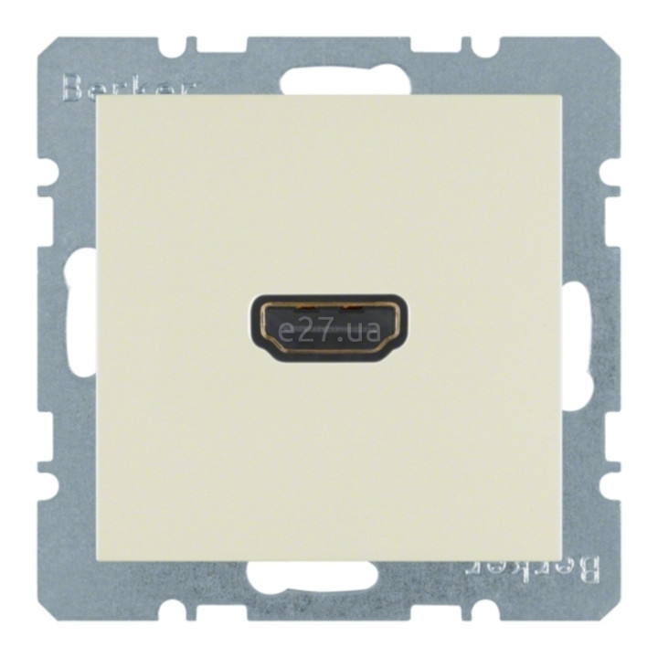 Розетка HDMI Berker 3315428982 S.1/B.3/B.7, білий, пластик, для врізного монтажу · Berker · berker-3315428982
