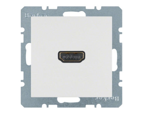 Розетка HDMI Berker 3315428989 S.1/B.3/B.7, полярно-білий, пластик, для врізного монтажу