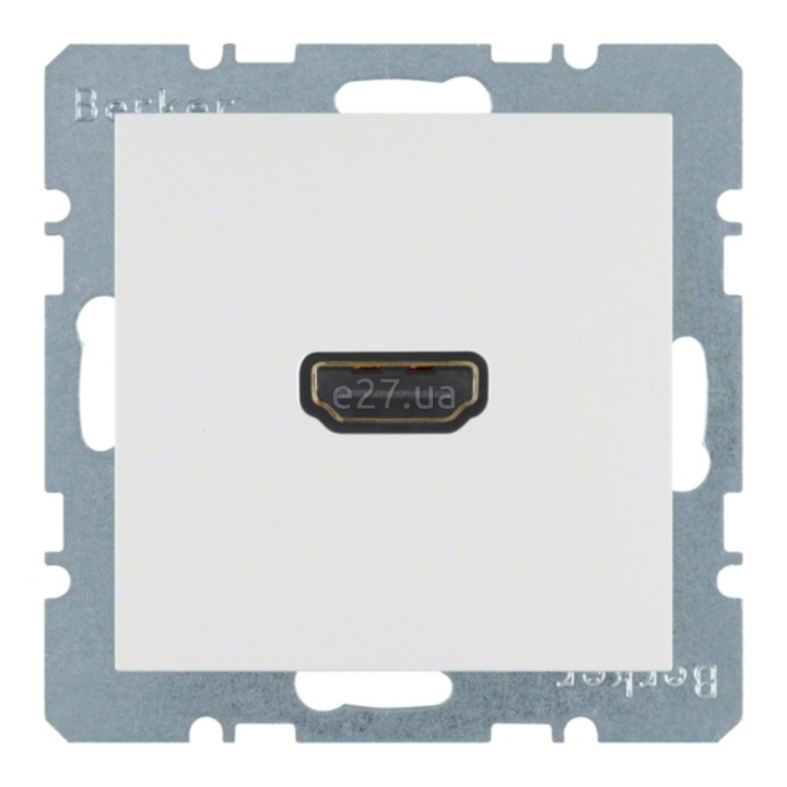 Розетка HDMI Berker 3315428989 S.1/B.3/B.7, полярно-білий, пластик, для врізного монтажу · Berker · berker-3315428989