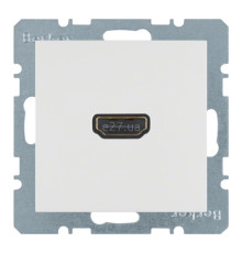 Розетка HDMI Berker 3315431909 S.1/B.3/B.7, полярна білизна матовий, пластик, для врізного монтажу