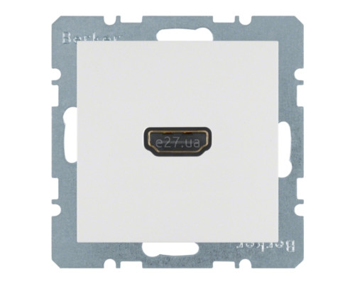 Розетка HDMI Berker 3315431909 S.1/B.3/B.7, полярна білизна матовий, пластик, для врізного монтажу