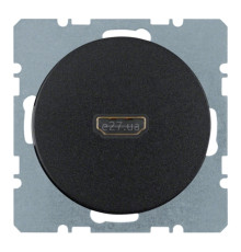 Розетка HDMI Berker 3315432045 R.1/R.3/R.8, чорний, пластик, для врізного монтажу