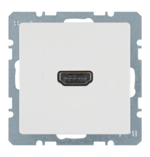Розетка HDMI Berker 3315436089 Q.1/Q.3/Q.7, полярно-білий, пластик, для врізного монтажу