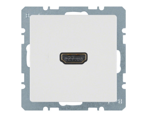 Розетка HDMI Berker 3315436089 Q.1/Q.3/Q.7, полярно-білий, пластик, для врізного монтажу